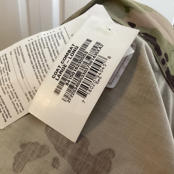 Army Combat Coat Unisex Camouflage Insect Repellent Fabric Size LG-Long - Picture 10 of 11